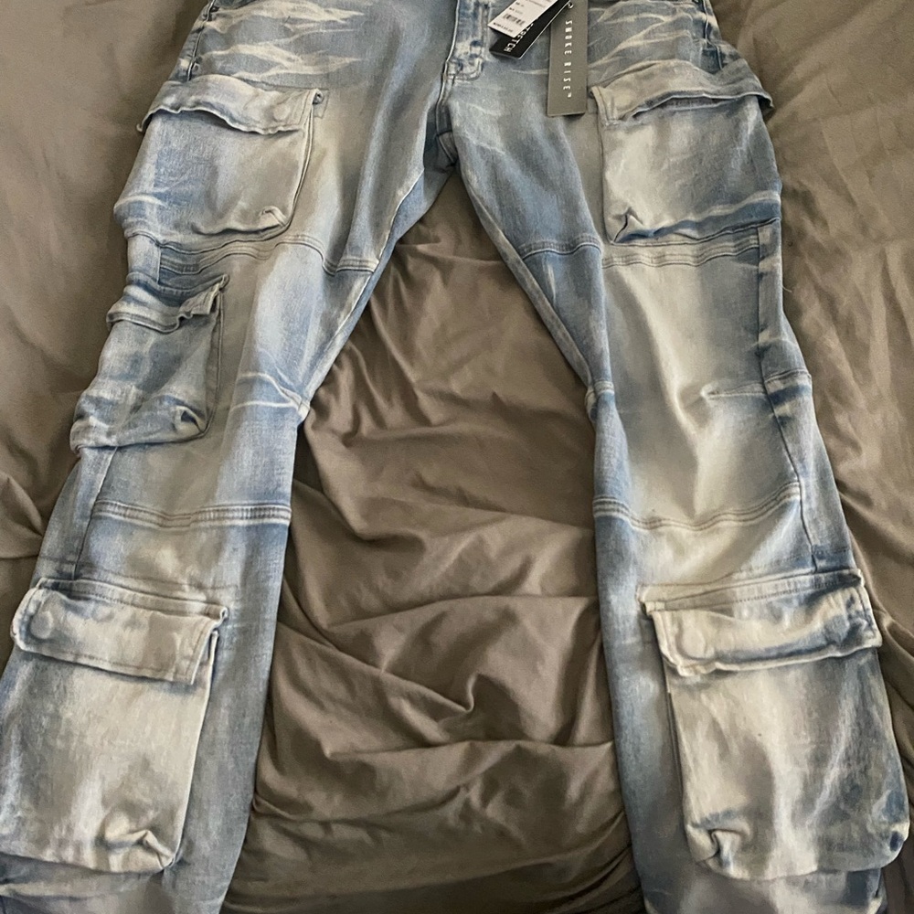 Stylish Light Blue Cargo Pants